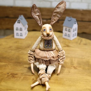 OOAK Art Doll-Handcrafted Bunny Art Doll-Artistic Rabbit Doll