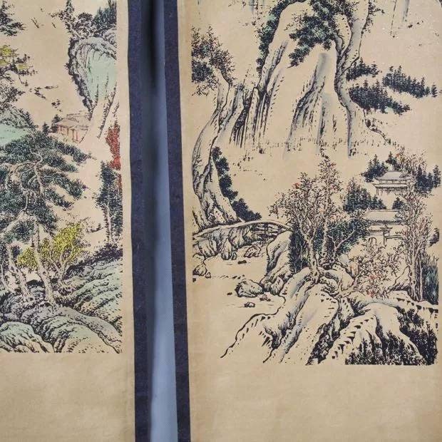 四枚組の絵画 中国の書道と絵画、中国の古い伝統的な絵画、中国の