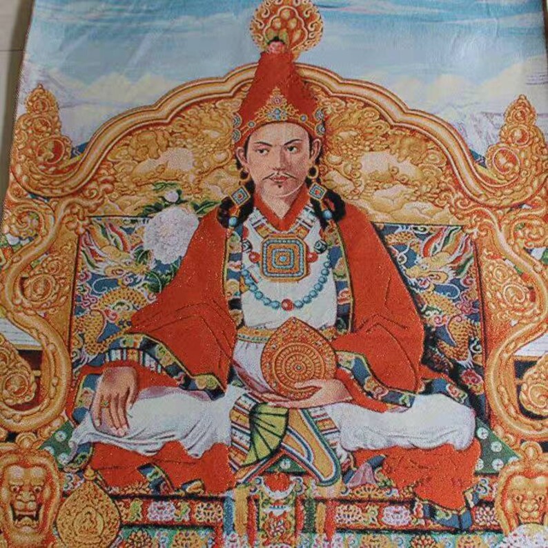 Rare Antique Tibetan Buddhism Buddhist Thangka,Hand Embroidery Color Thread Bodhisattva Thangka,Thang Ga,Indian Tonka,Nepal Buddha Thanka