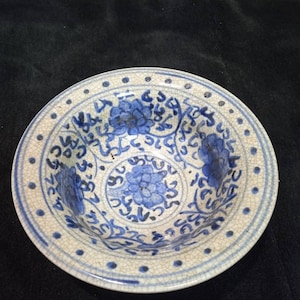 Chinese antiques porcelain Qing dynasty red glaze blue and white porcelain bowl,ceramic bowl,Qing dynasty art collection house decoration