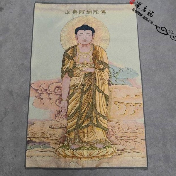 Rare Antique Tibetan Buddhism Buddhist Thangka,Embroider Color Thread Bodhisattva Thangka,Thang Ga,Indian Tonka,Nepal Buddha Thanka painting