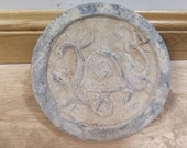 D 14cm Chinese antique pottery eaves tile,Han dynasty Wadang of Xuanwu pattern,Chinese hand carved eaves tile Wadang,Han dynasty Wadang art