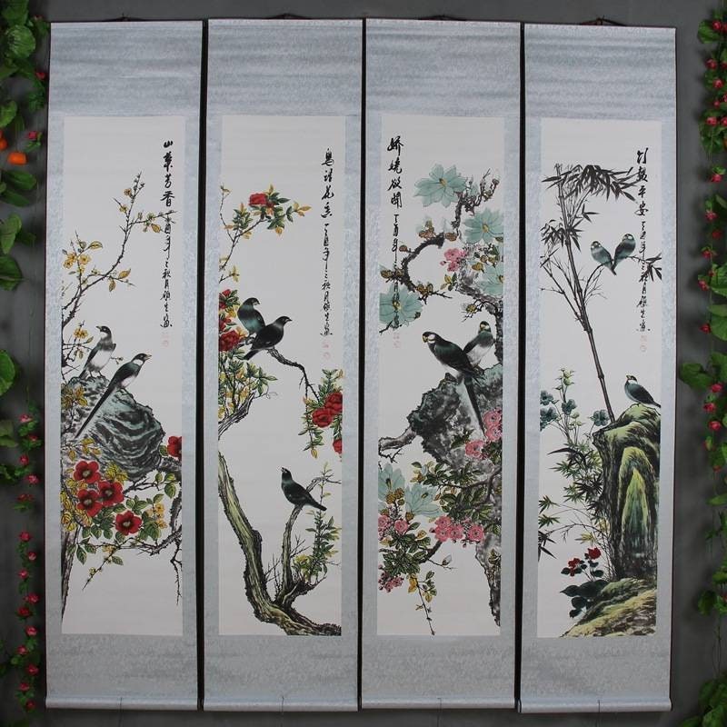 金陵博物院蔵出品 中国 清時代 肉筆水彩絵 唐物骨董品 AK1871A12-3