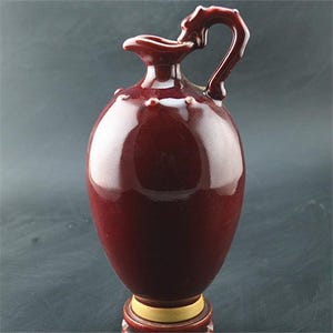 Chinese Vintage Porcelain wine pot,China Jun Ware Flambé glaze celadon kettle,Jun Kiln transmutation glaze ceramic flagon
