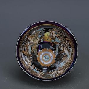 Vintage Jian Ware Porcelain Bowl: Black Glaze Feitian Pattern, Chinese Ceramic Art