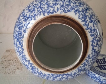 中国アンティーク磁器瓶 清朝乾隆帝の青白磁蓋付き瓶 陶器製茶瓶