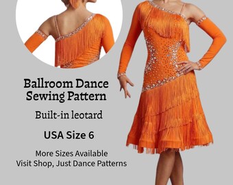 Patrón de costura para vestido de baile latino de salón