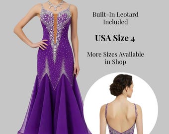 Ballroom Dance Dress Sewing Pattern, USA Size 4 (PDF Pattern)