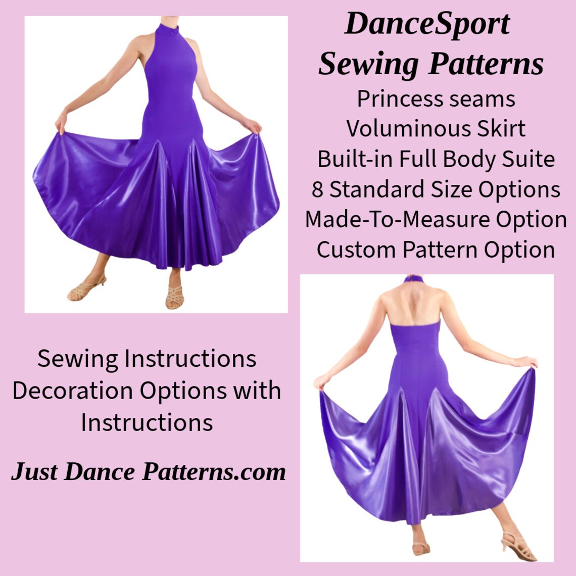 Ballroom Dance Dress Patterns, Dance Patterns, Dancesport Dress