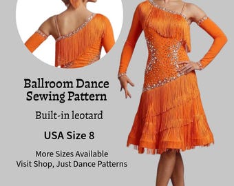 Patrón de costura para vestido de baile latino de salón