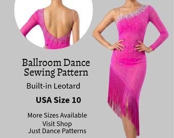 Ballroom Dance Dress Sewing Pattern, Latin Dress