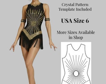 Ballroom Latin Dance Dress Sewing Pattern, (PDF Pattern)