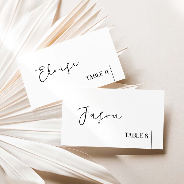 Double Sided Folded Place Cards - Etsy