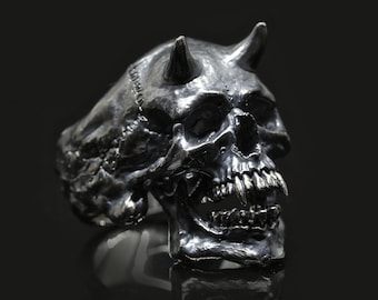 Bague crâne de démon Abraxas