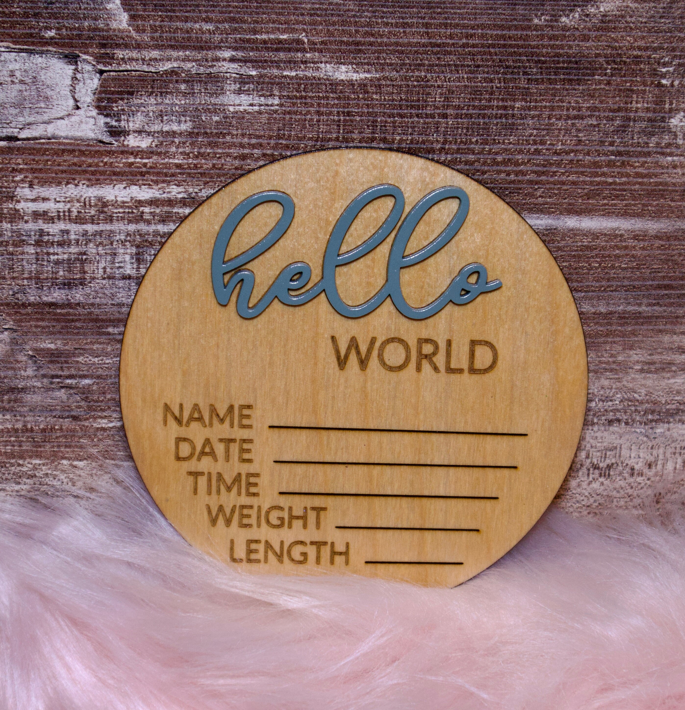 Baby Announcement Sign With Birth Stats Wood Sign for Name Reveal Baby ...