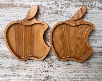 Bandeja de madera de manzano Bandeja de regalo para profesores Bandeja de regalo de Navidad Bandeja escolar Bandejas para el aula