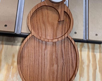 Charcuterie Board 3D Red Oak Wood Serving Tray Party Tray Food Tray