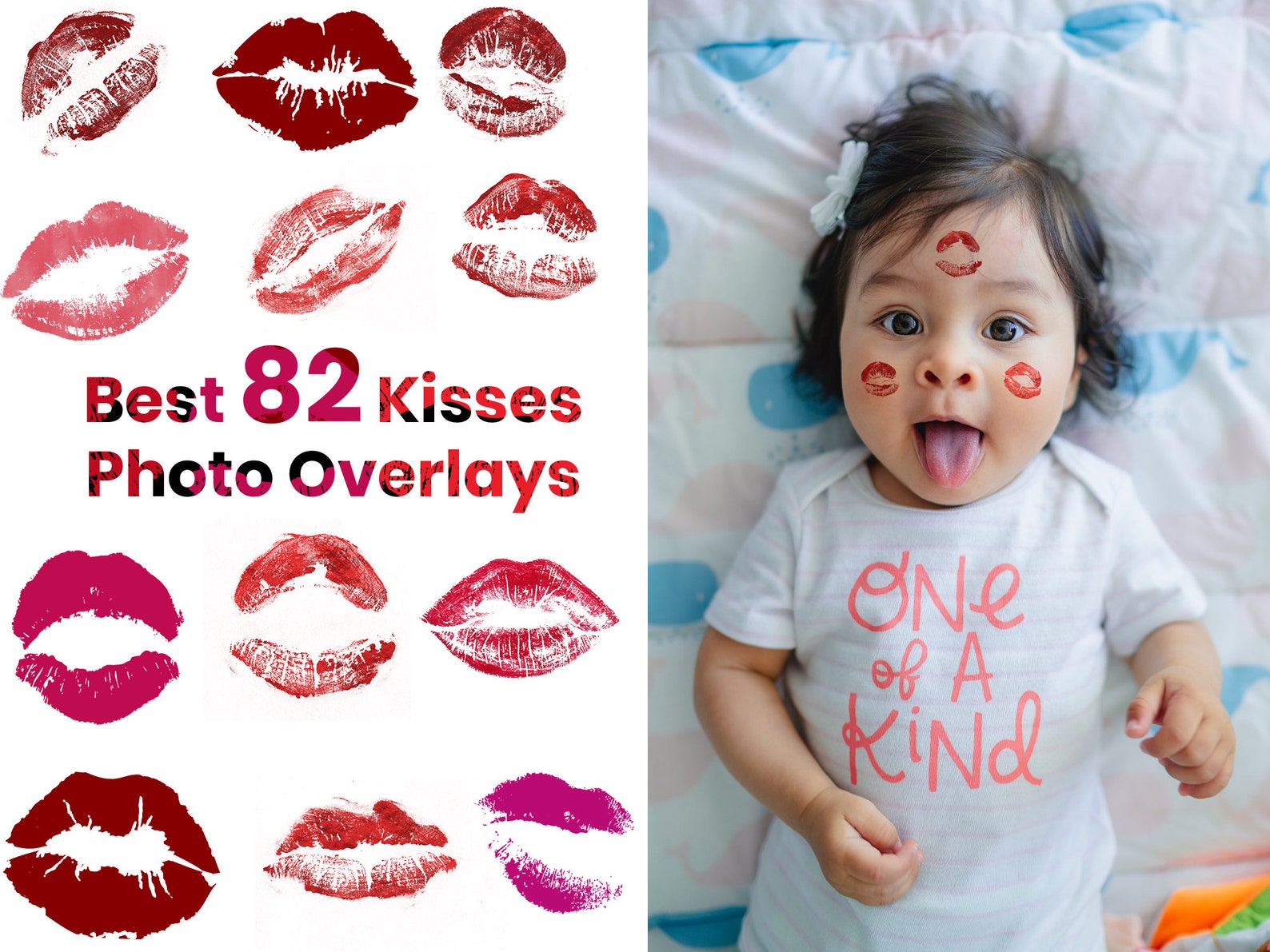 Best Lipstick Kisses Photo Overlays Kiss Photo Overlay Etsy