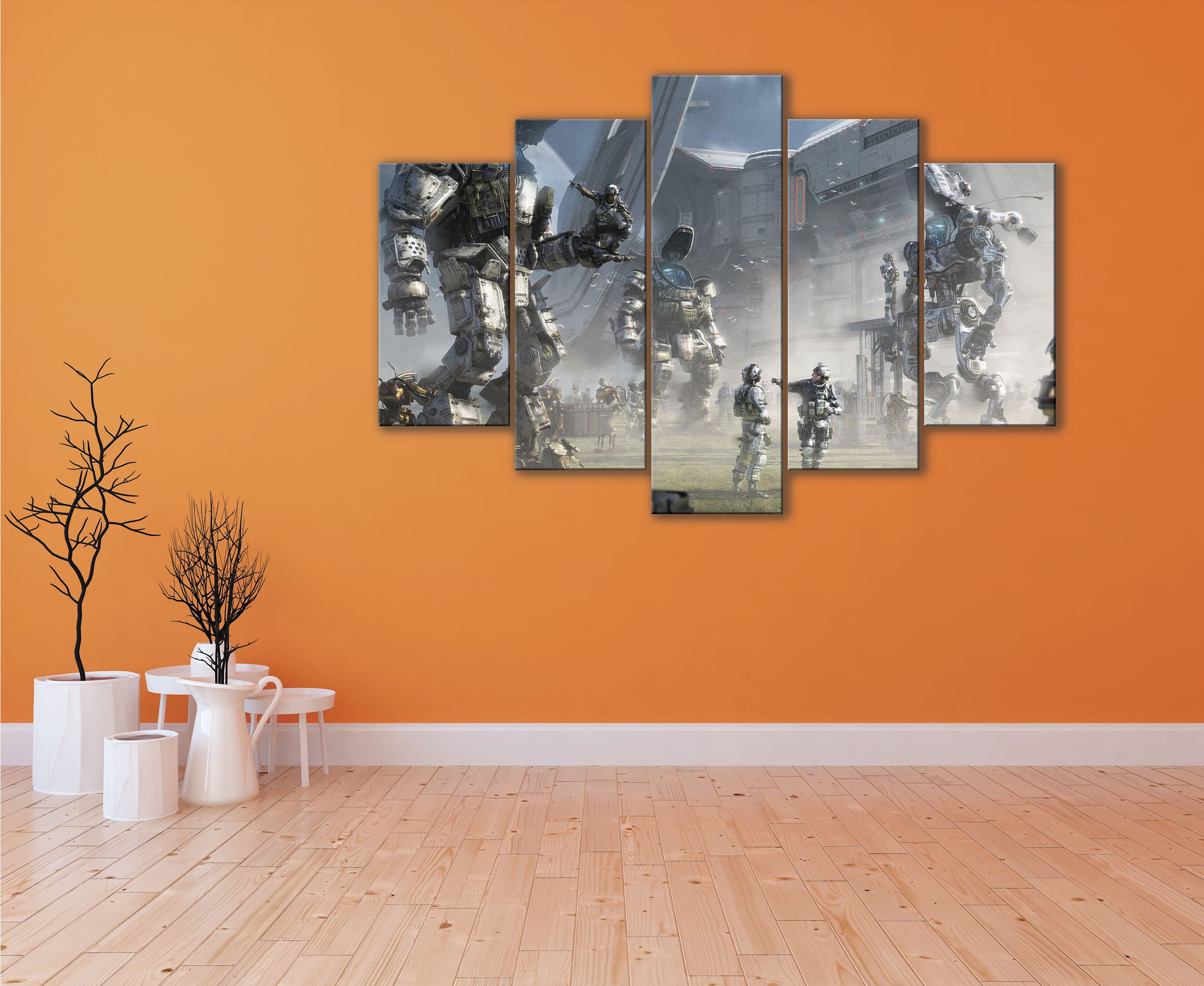 Fantasy wall art Battle canvas Legion design Mech print | Etsy