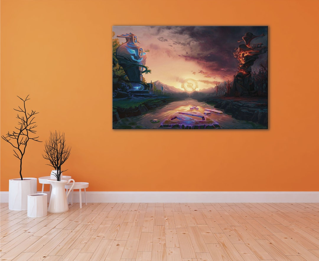 Moba Wall Art Towers Canvas Defenders Print River Decor - Etsy