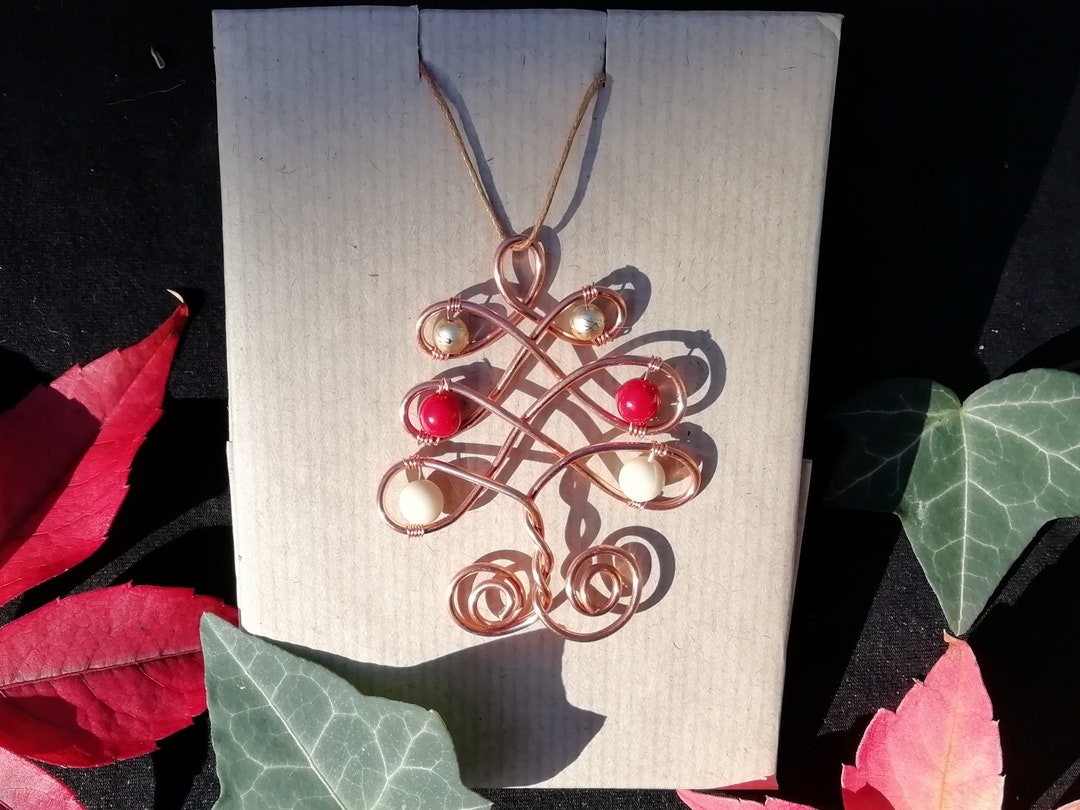 Copper wire Christmas tree decoration Etsy.de