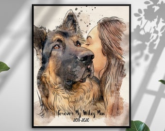 Cadeau pour maman chien, cadeau de fête des mères, cadeau d’amoureux des chiens, impression personnalisée pour animaux de compagnie, cadeau de propriétaire d’animal