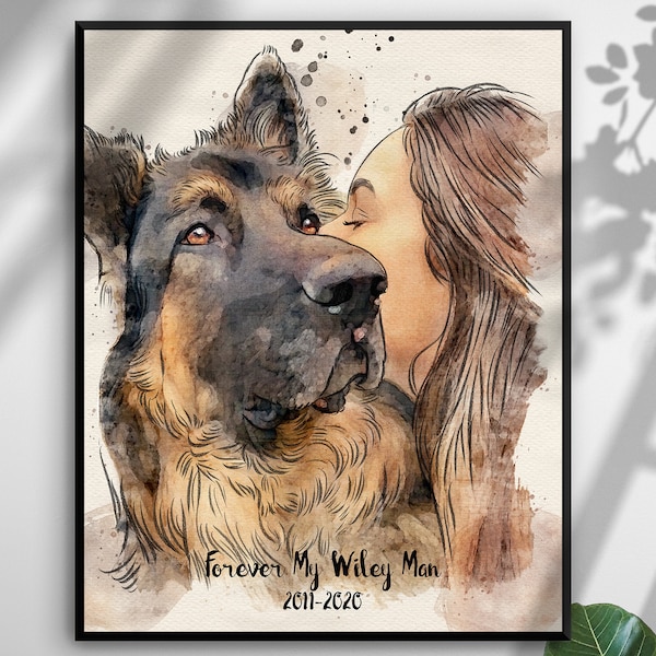 Gift for Dog Mom,  Mother's Day Gift, Dog Lover Gift, Personalised Pet Print, Pet Owner Gift