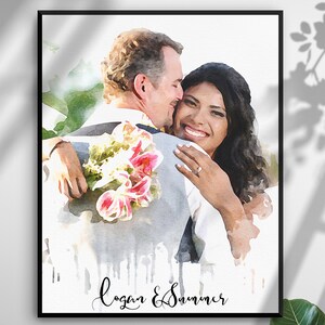 Valentines Day Portrait Print, Couple portrait, Couple Gift Personalized Gift, Personalized Valentines Day Gift, Portrait From Photo