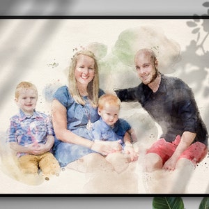 Personalized Family Portrait, Custom Family Print, Custom Family Painting, Gift for Her, Personalized Family Gift, Gift for Mom