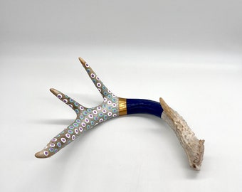 Hand Painted Naturally Shed Deer Antler