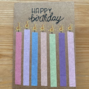 GEBURTSTAGSKARTE - Grußkarte - HAPPY BIRTHDAY - Gratulation - Glückwünsche - Karte zum Geburtstag -Glückwunschkarte -   handgemacht