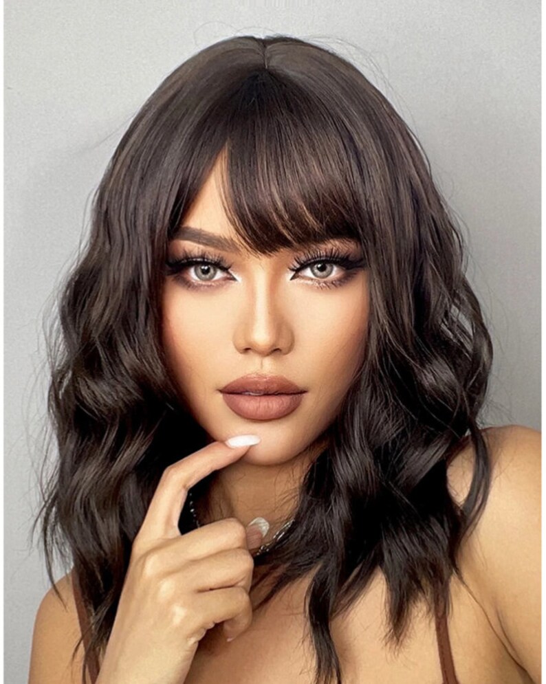 Women Everyday Wigs Short Hair Curly Synthetic Wig Women Etsy UK