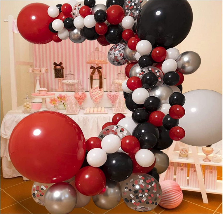Balloon Arch Kit Red and Black/balloon Garland Kit / Party - Etsy