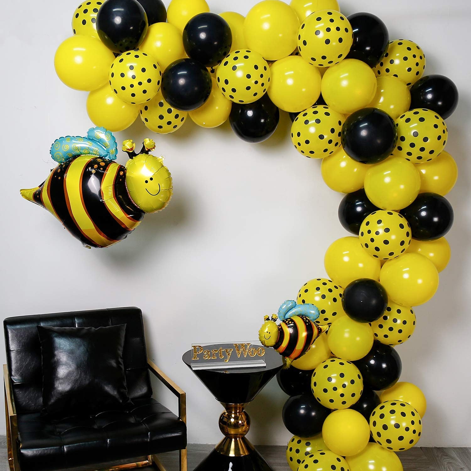 Bee Balloons 72 pcs Black and Yellow Balloons/ Yellow Polka | Etsy