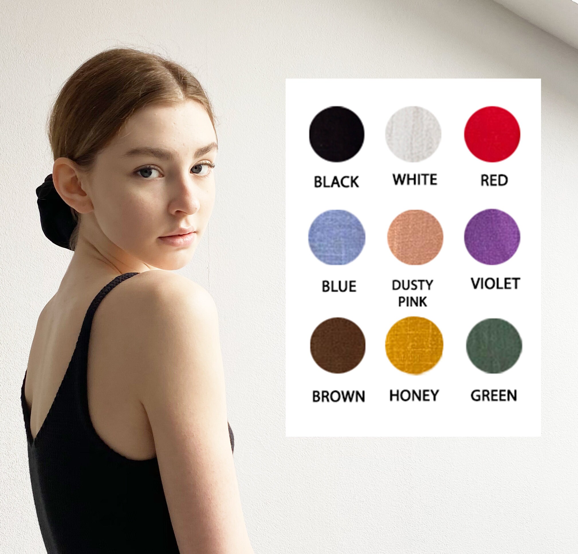 LINEN SCRUNCHIE Linen Hair Tie Natural Linen Scrunchy Etsy