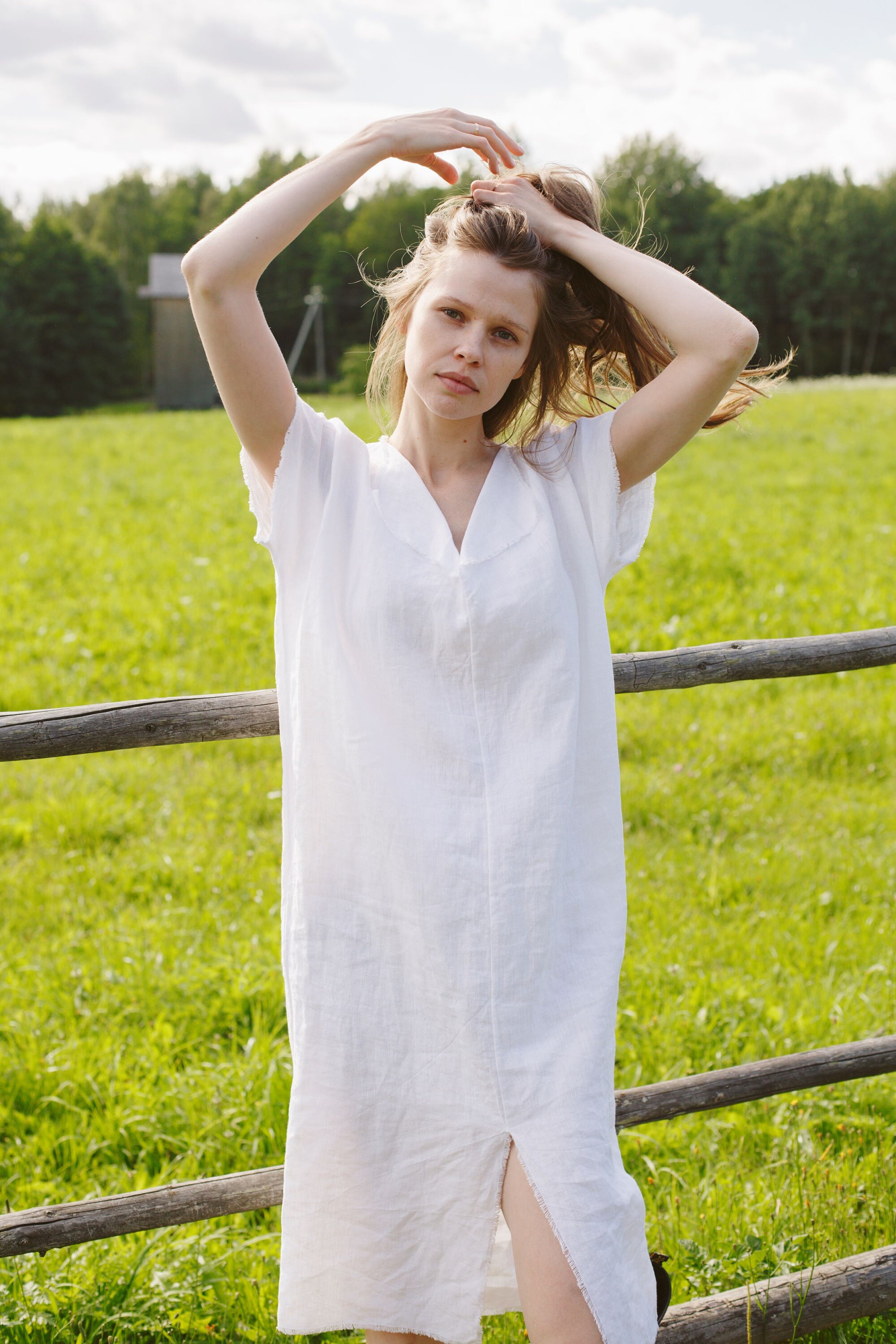 LINEN SLEEP DRESS for women Linen sleepwear Linen nightgown Etsy