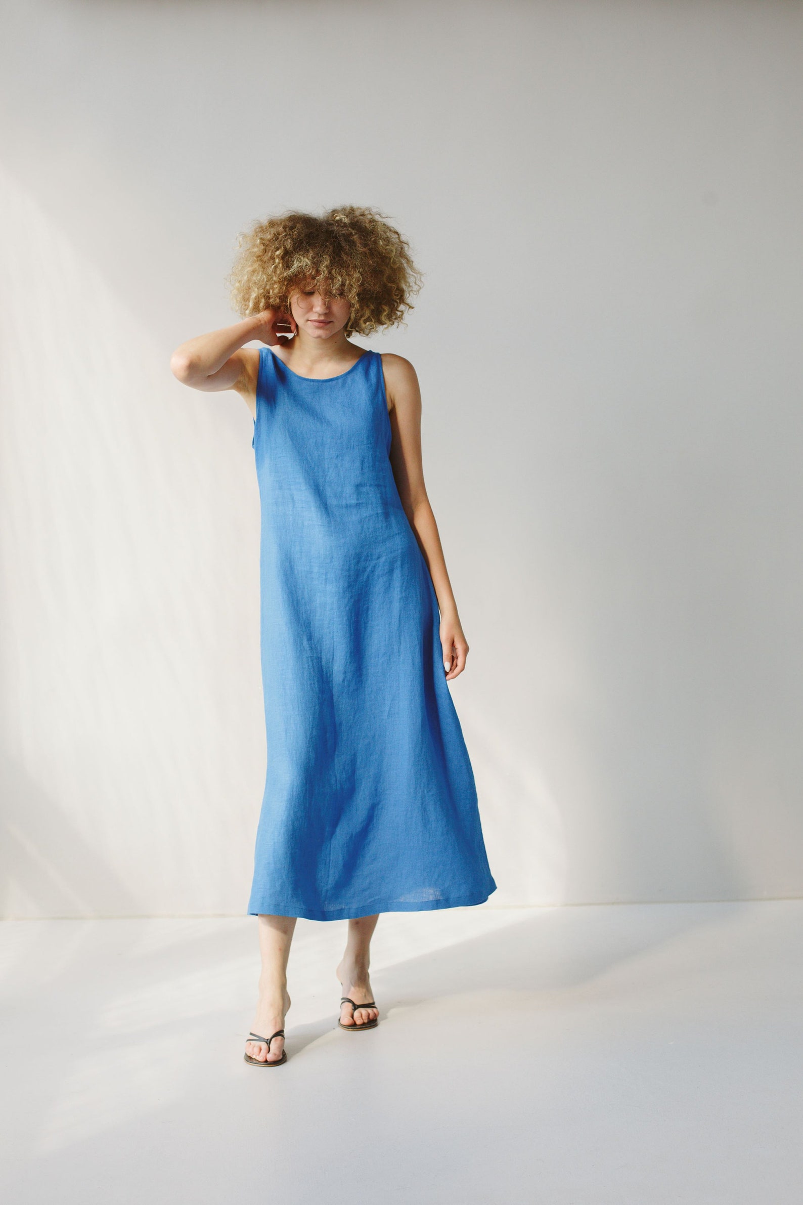 LINEN DRESS WOMEN / Simple Linen Dress / Maxi Dress / Summer Etsy