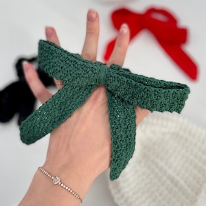 HAARSCHLEIFE // HAARGUMMI GEHÄKELT // Haarschmuck für Weihnachten // Accessoires aus Baumwolle