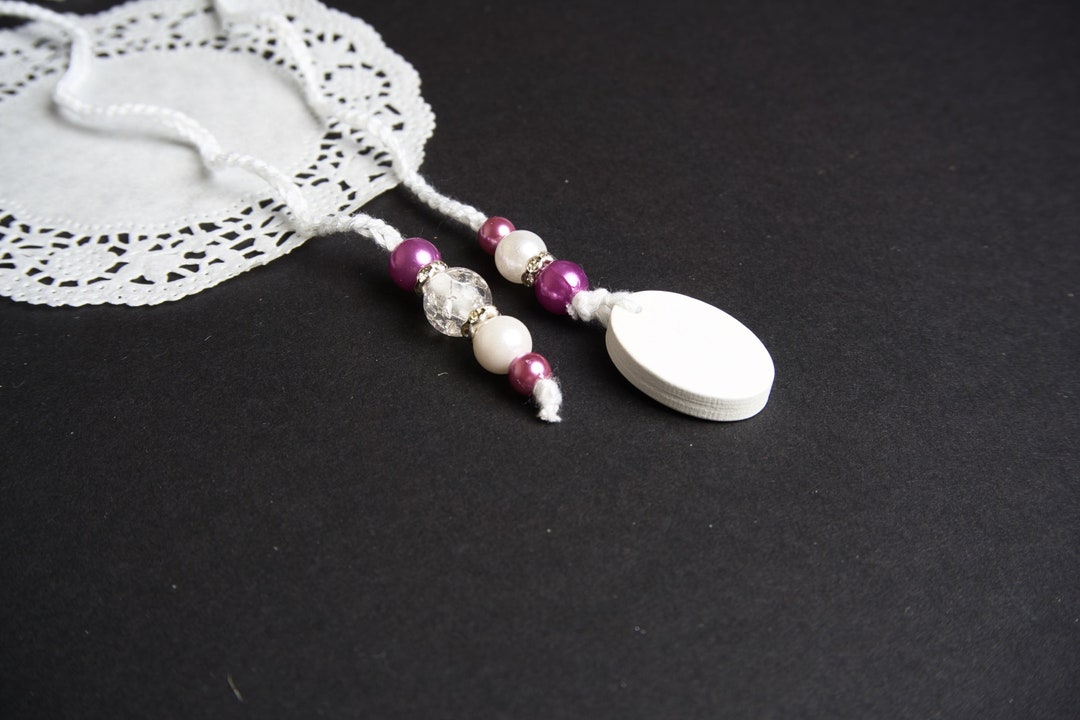 BOOKMARKS WITH BEADS White // Bookmark // Planneraccessoires Etsy