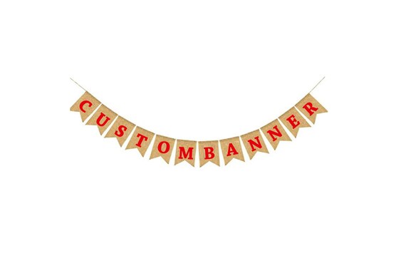 Custom Red Bannerpersonalized Banner Design Your Own Banner Etsy