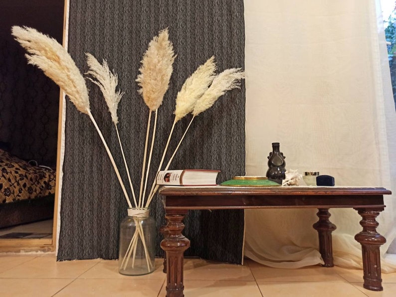 PAMPAS GRASS One(1)Stem,Ivory-Cream Colored,Wedding Rustic Decor PAMPAS GRASS One(1)Stem,Ivory-Cream Colored,Wedding Rustic Decor