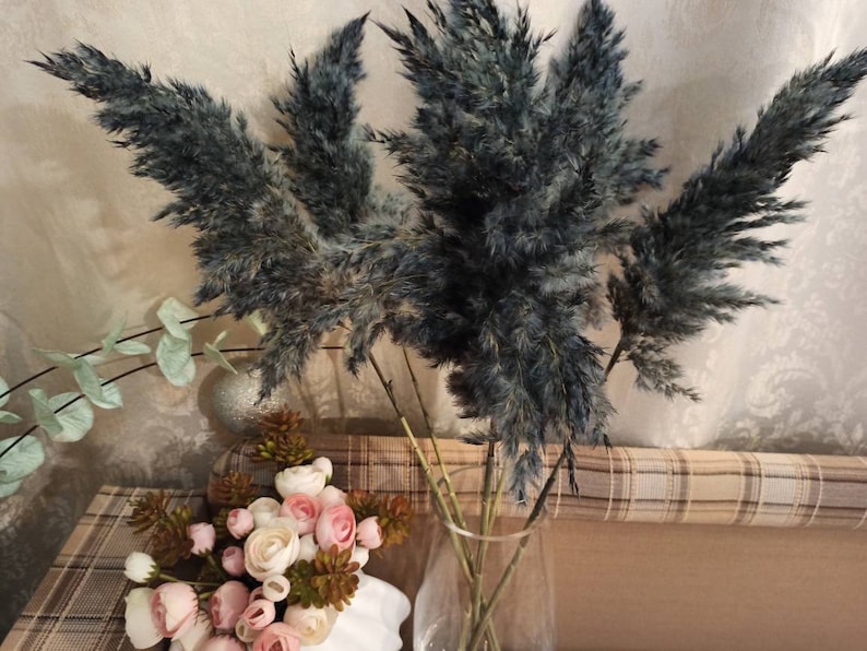 EXTRA PAMPAS GRASS Navy Blue/one1stem/wedding Decor/tall Etsy