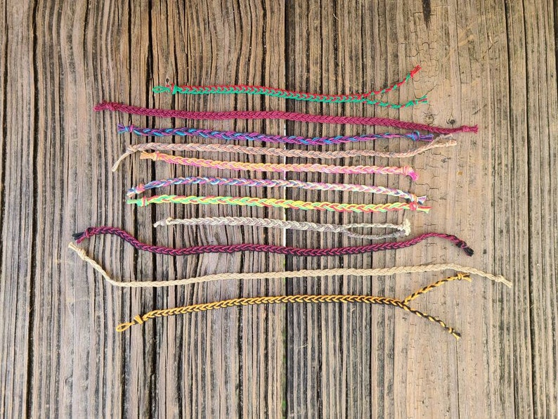 Hemp Anklet Hemp Bracelet Braided Ankle Bracelet Double Etsy