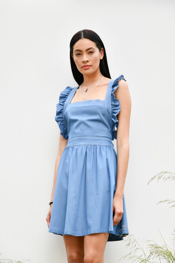 denim dress going out