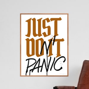 Serigrafia: Série PANIC / MARKER / Pôster original premium feito à mão / Provocador de sentimentos / Trocador de interior