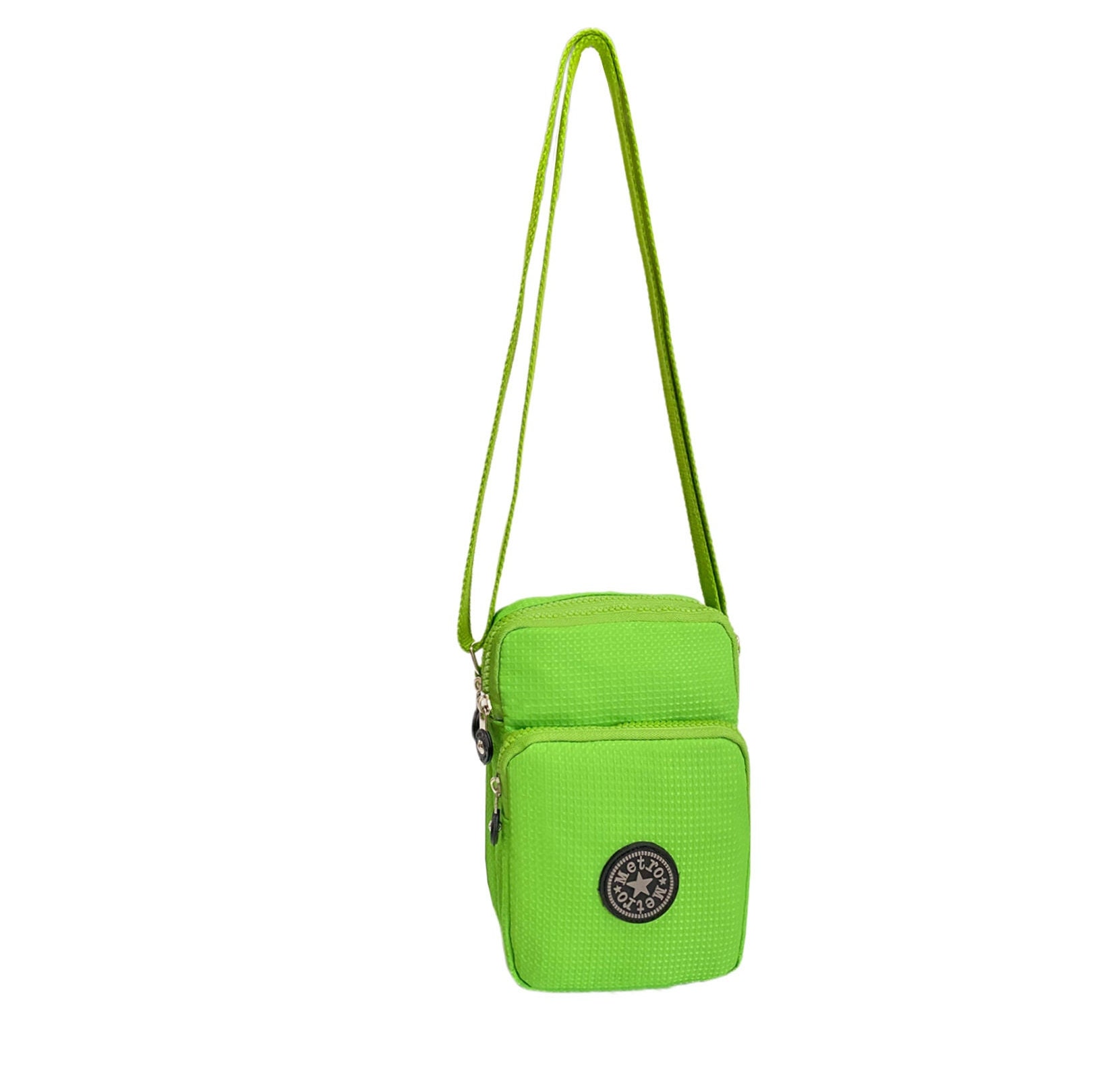Neon green cross shop body bag