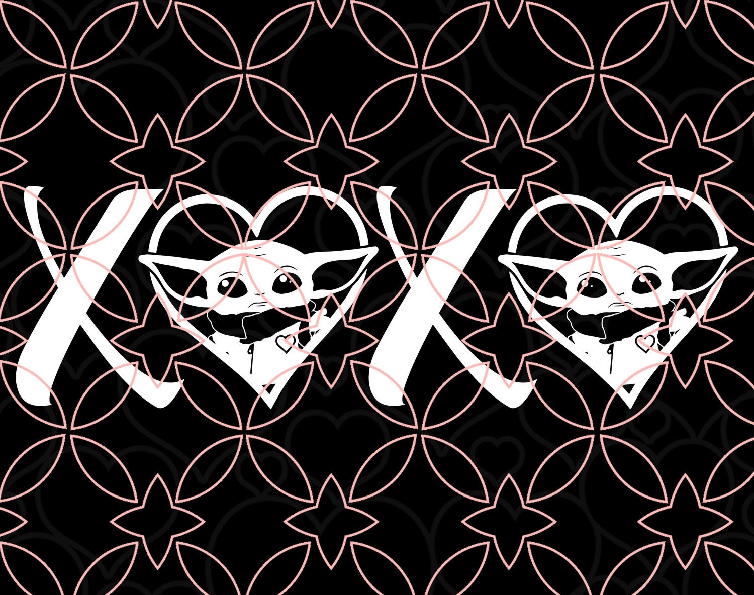 Download Xoxo Baby Yoda Svg Baby Yoda Svg Valentine Day Svg Png Dxf ...