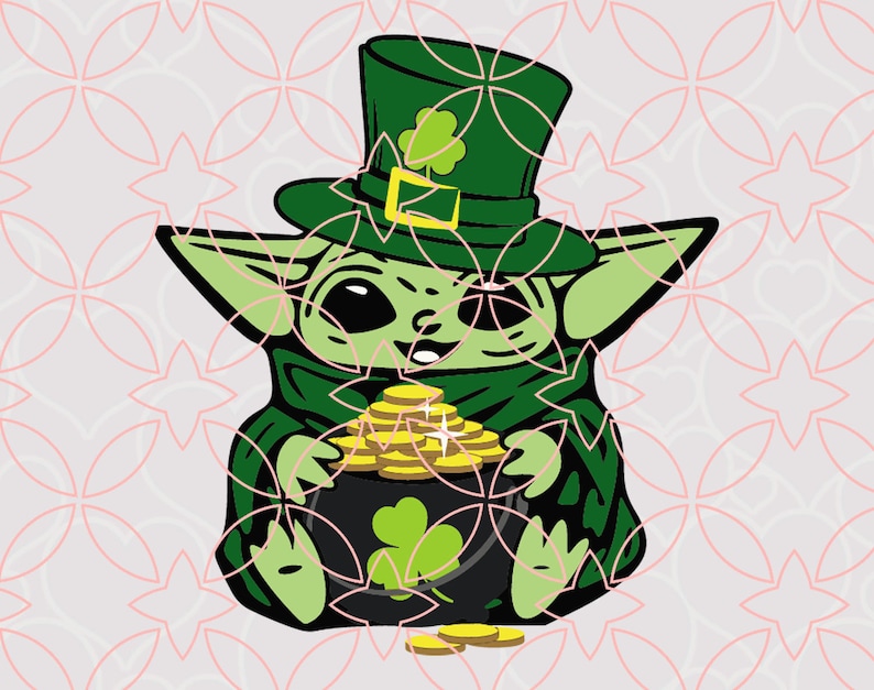 Baby Yoda St. Patricks Day Svg Pot Of Gold Svg Baby Yoda ...