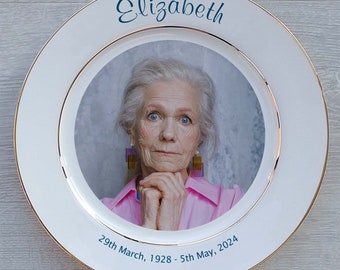 Photos Glazed Onto A Bone China Plate - 2 Sizes - Optional Gift Box, Plate Stand Or Hanger
