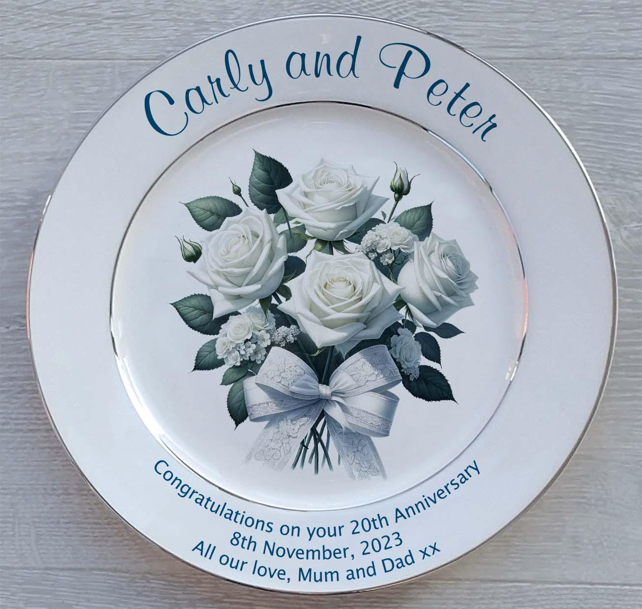 Personalised China Wedding (20th Anniversary) Gift - Fine Bone